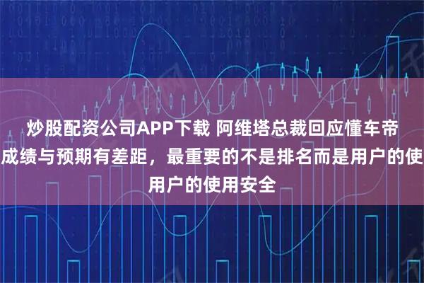 炒股配资公司APP下载 阿维塔总裁回应懂车帝测试：成绩与预期有差距，最重要的不是排名而是用户的使用安全